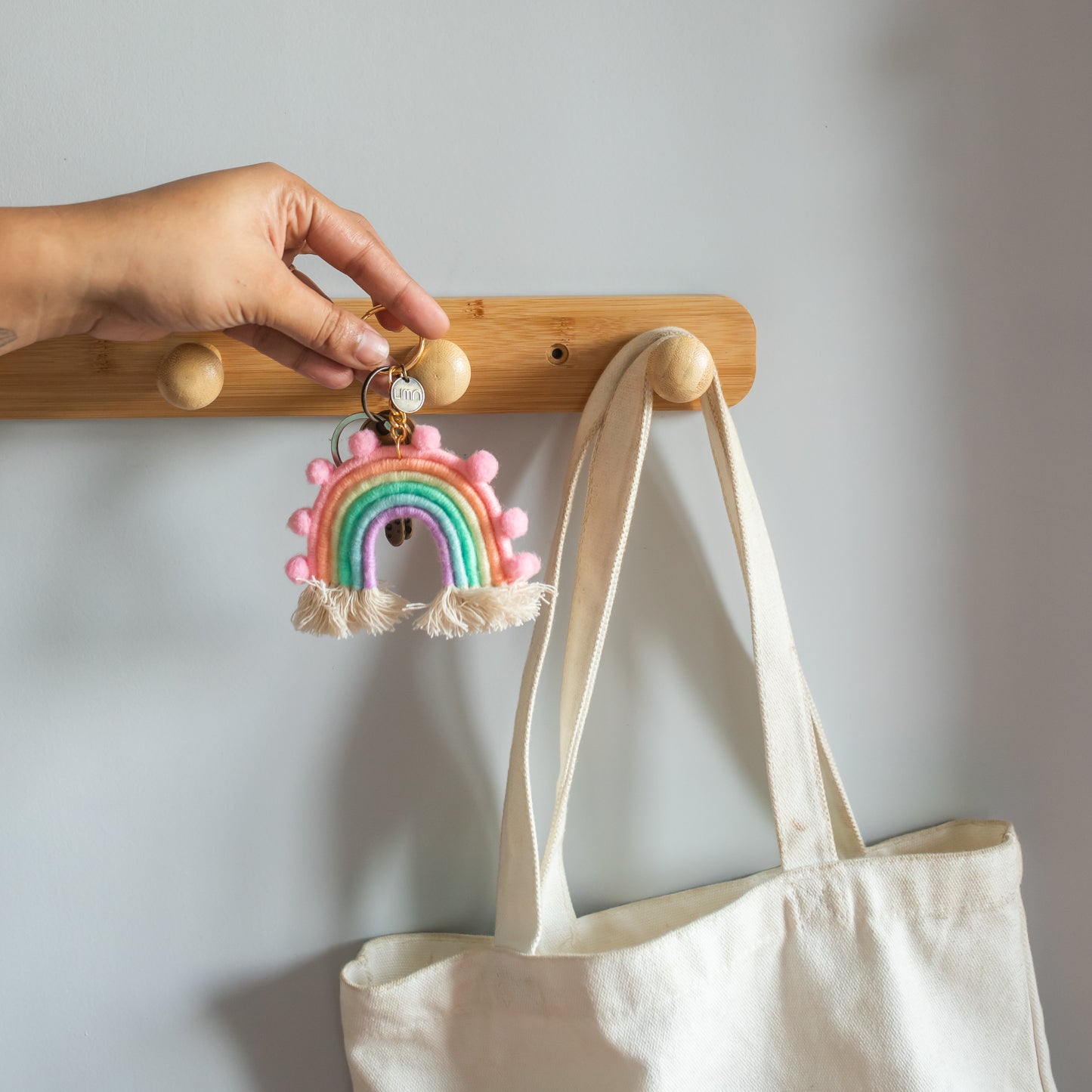 Large Rainbow Keychain