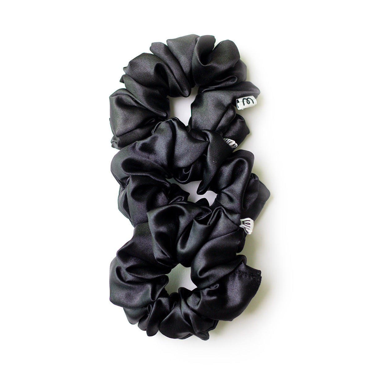 Jumbo Scrunchie-Noir (set of 3)