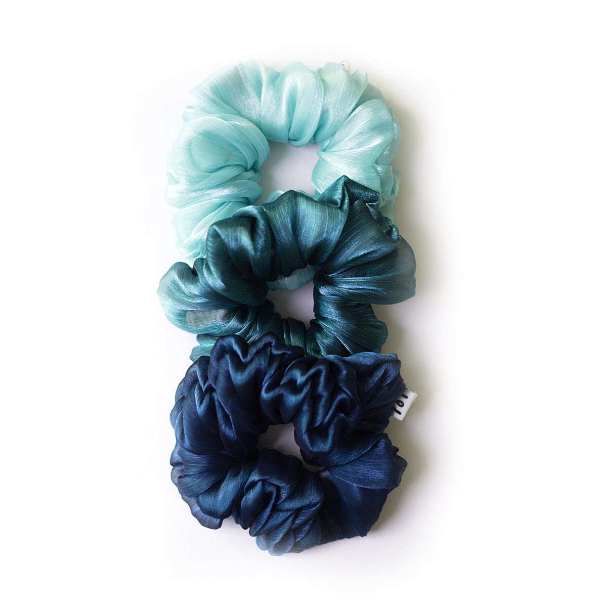 Jumbo Scrunchie-Molten Teal (set of 3)