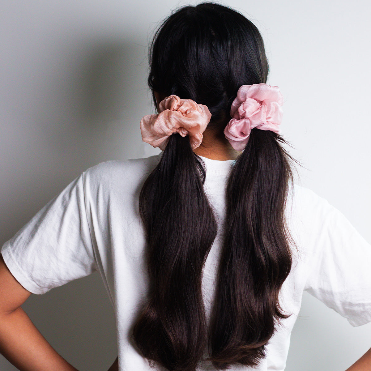 Jumbo Scrunchie-Molten Red (set of 3)