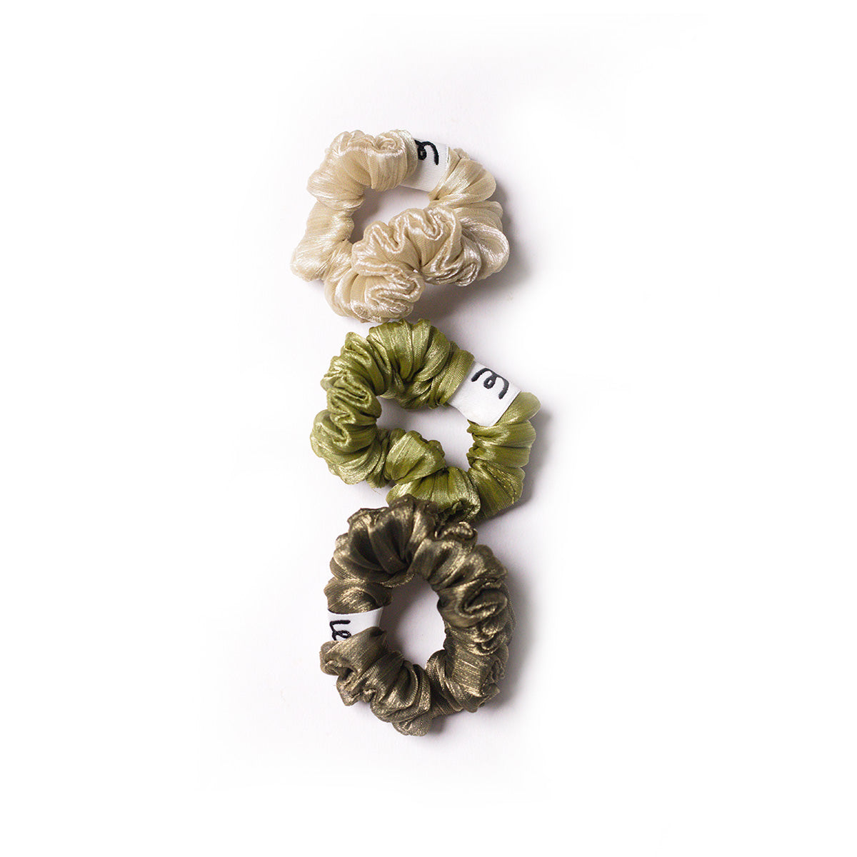 Classic Scrunchie-Molten Green (set of 3)