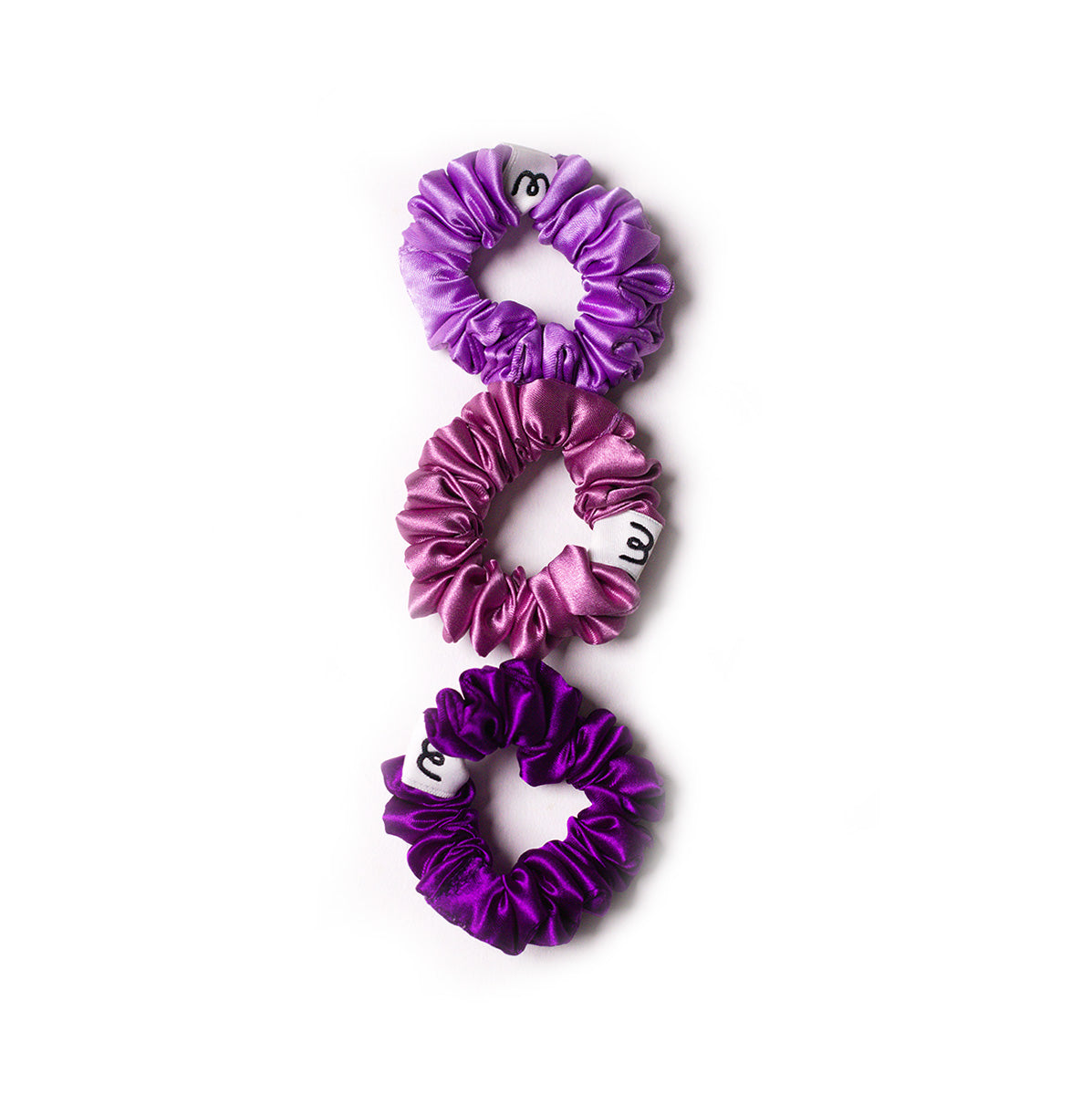 Classic Scrunchie-Amethyst (set of 3)