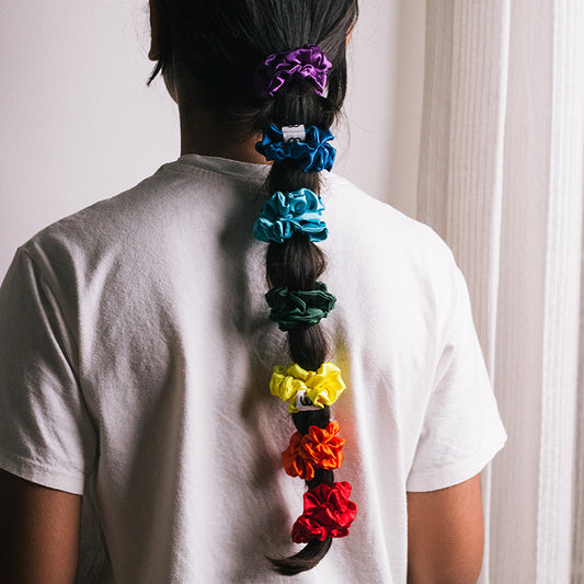 Classic Scrunchie- Rainbow (set of 7)
