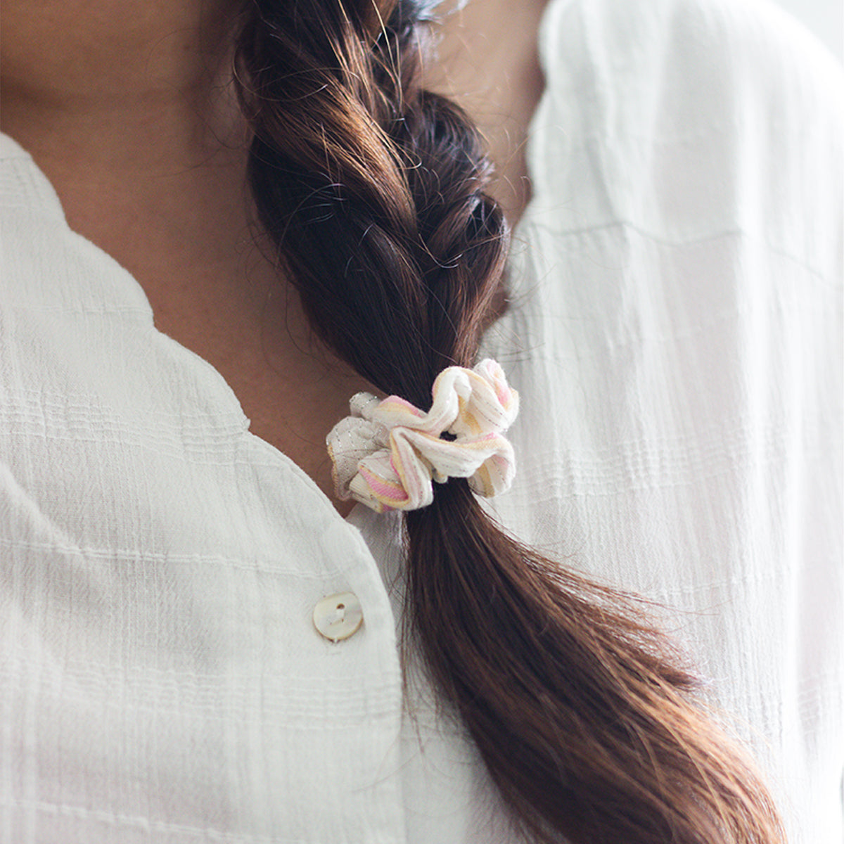 Mini Scrunchie-Blush Ripple (set of 2)
