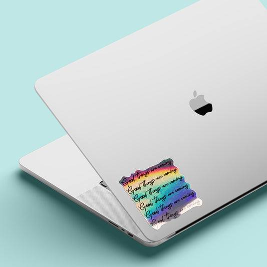 Good Things Holographic Vinyl Sticker
