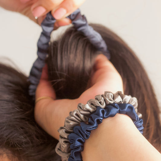 Classic Scrunchie-Midnight (set of 3)