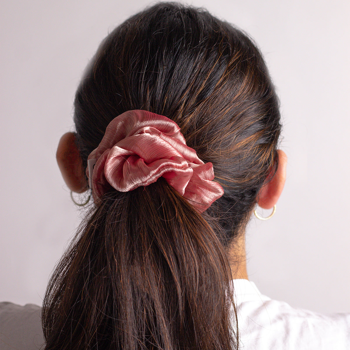 Jumbo Scrunchie-Molten Red (set of 3)