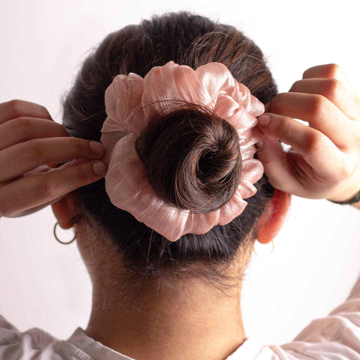 Jumbo Scrunchie-Molten Red (set of 3)