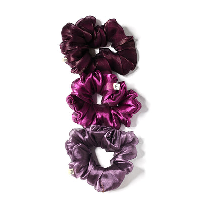 Jumbo Scrunchie-Molten Purple (set of 3)