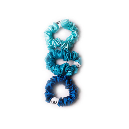 Classic Scrunchie- Azure (set of 3)