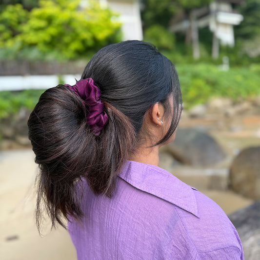 Jumbo Scrunchie-Molten Purple (set of 3)