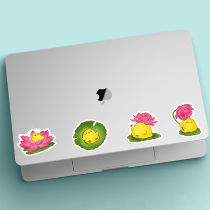 Duckies In A Pond Vinyl Sticker (Set Of 4)